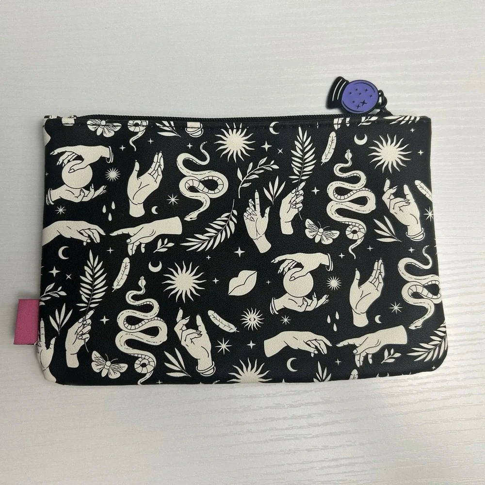 IPSY Glam Bag Pouch Bag October 2024 Halloween Bag Black and White Crystal Ball